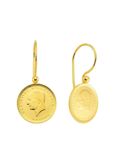 Ata Çeyrekli Küpe 4,65 Gram 22 Ayar Altın