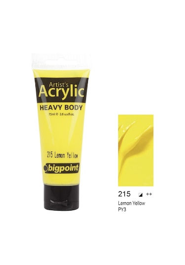 Bigpoint Akrilik Boya 75 ml Lemon Yellow 215