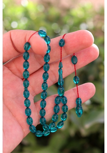 Su Mavisi Arpa Kesim Özel Sistem Ateş Kehribar Tesbih 201024760