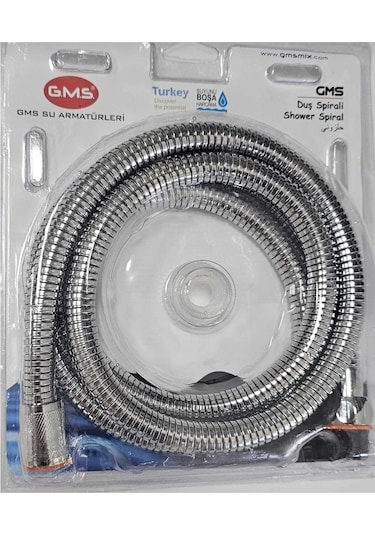 Gms Duş Hortumu - Krom Duş Spirali 175 Cm Gümüş
