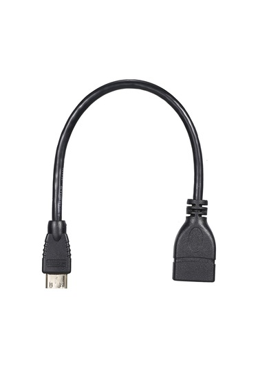 Youtek Mini Hdmı Ertension Kablosu Erkek'den Dişeye - 1080p, Altın Kaplı, 23cm - Kamera, Tablet, Tv, Projeksiyon Uyumlu