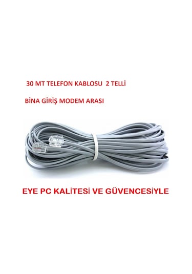 EYEPC 30 Mt Adsl Vdsl Bina Modem Arasi 2 Li Köken Telefon Kablosu