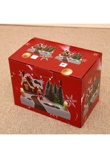 Suntek Ev, Yılbaşı Ve İç Mekan İçin Müzik Işıklı Köy 17x10x12cm