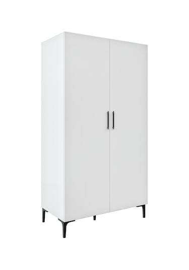 Şipal Çekmeceli 2 Kapılı 6 Bölmeli Beyaz Elbise Dolabı