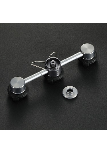 Geeksen Bkz30 Aluminyum Kasalı 3'ü 1'e Gaz Deposu Adaptörü - Çıkışlı Kamp Çözümü, Hızlı Kilitleme Ve Geri Akış Engeli, Karbon Siyah Siyah