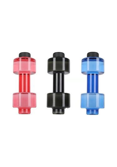 Taşınabilir Ev Fitness Dumbbell Su Şişesi, Kapasite: 2600ml Kırmızı