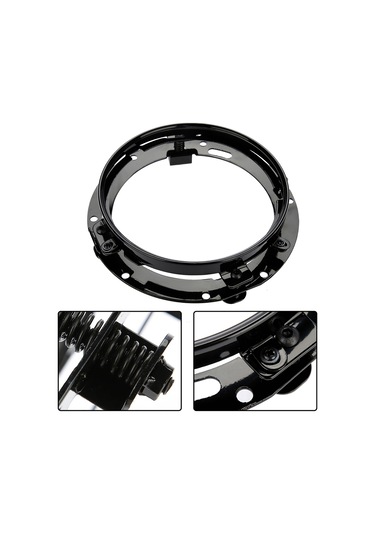 Yaozixa Jeep Wrangler Jk 2007-2016 Ve Motosikletler İçin 7 İnç Led Far Sabitleyici, Alüminyum Alloy Dayanıklı, Titreme Azaltıcı Yaylı Siyah Tutucu