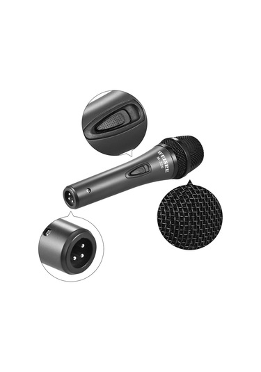 Yifomall M-320 Metal Dinamik Mikrofon: Kaliteli Ses, Kalp Formu Yönlendirme, 5m Kablolu, Klüp Ve Karaoke İçin