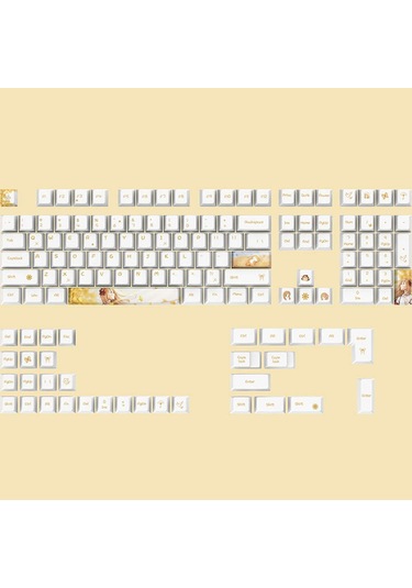 Kalın Pbt Boya Alt Kiraz Tuş Başlıkları 130 Tuşlu Tuş Başlığı Gk61/68/75/84/980/104/108