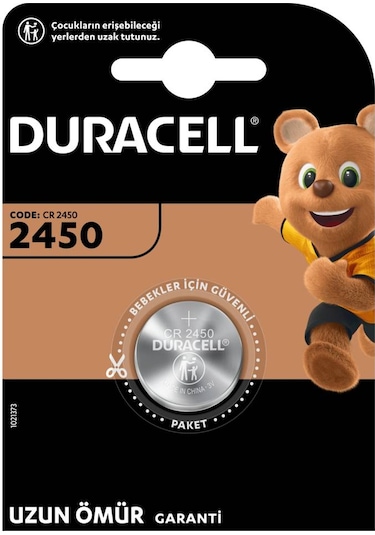 Duracell Özel 2450 (DL2450/CR2450) Lityum Düğme Pil 3V