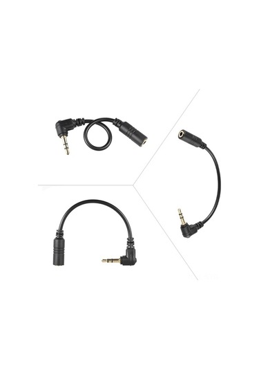 Sandwich Telefon Mikrofonu Bilgisayara & Dslr Kameralara Uygun 3.5mm 4-pol Kadın-3-pol Erkek Adaptör Kablosu 13cm