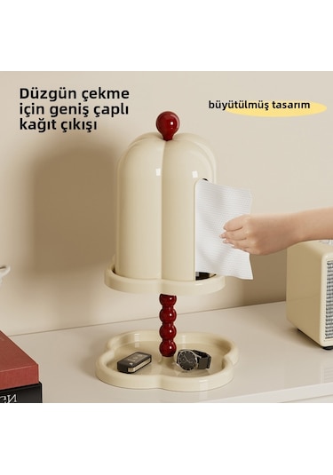 Beige Antik Tarzdaki Fransız Retro Doku Kutusu Gelişmiş Kutu Beyaz