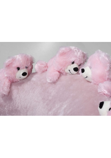 Most Teddy Kids Pembe Ayıcıklı Peluş Kumaş Döner Berjer Evinize Pembe
