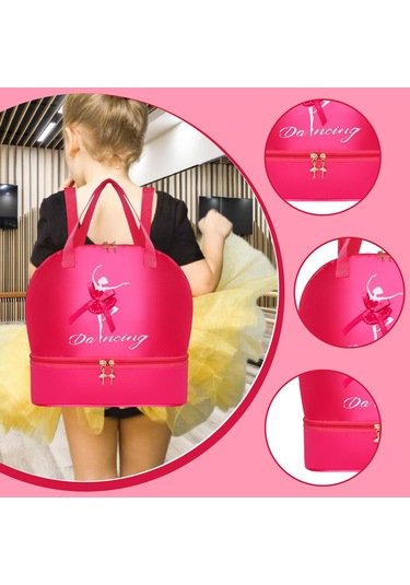 Suntek Bale Dans Sırt Çantası Sporları Seyahatleri İçin Gül Kırmızısı