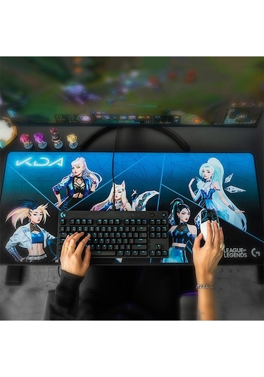 Logitech G840 Kda Oyun Klavyesi Mouse Pad Masa Matı