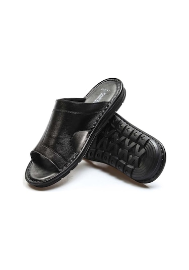 Fast Step Hakiki Deri Erkek Düz Terlik 018ma127-1791 001