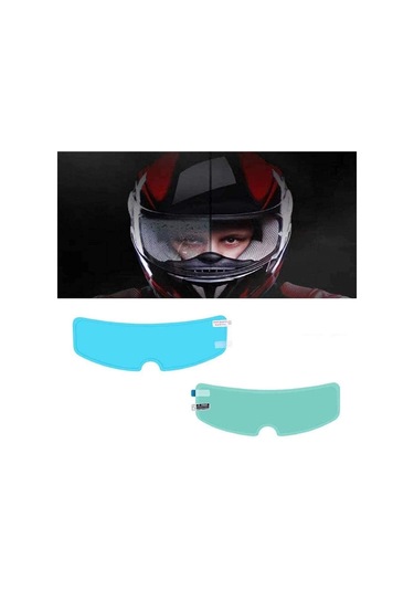 Motosiklet Kaskı Buğu Önleyici Film Su Geçirmez Dayanıklı Çizilmez Lens Şeffaf Koruma - 23.5 Cm