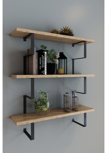 Metal Ayaklı Duvar Rafı, 3 Katlı Duvar Rafı, Kitaplık, Saksılık, Banyo, Mutfak, Salon, 60 70 15 Cm Atlantik Çam Metal Ayaklı Duvar Rafı, 3 Katlı Duvar Rafı, Kitaplık, Saksılık, Banyo, Mutfak, Salon, 60 70 15 Cm Atlantik Çam