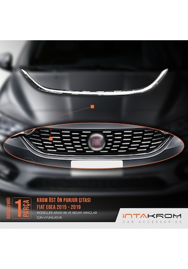 intakrom Fiat Egea Krom Ön Alt Panjur Çıtası Hb - Sd 2015 - 2020 Hb - Sd