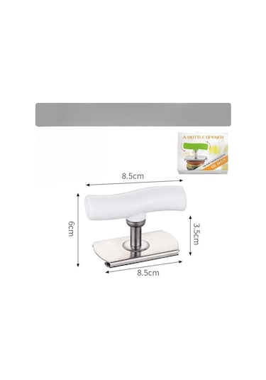 Youmex Yeşil Metal Kavanoz/şişe Açıcı, 9 Cm, Konforlu Abs Kolu, 2.5-9.5 Cm Kapak Çapı, Ev Gereci Yeşil