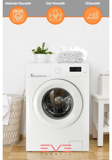 Eve Tekstil %100 Pamuk Ranforce Çarşaflı Yastık Ve Yorgan Kılıflı Çift Kişilik Nevresim Takımı 200x220 Cm Beyaz