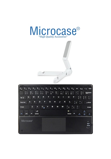 Microcase Samsung S11 Ultra 14.6 İnch Tablet İçin Tablet Bluetooth Touchpad Klavye 28 Cm Tr Sticker + Tablet Standı - Al2756 Tablet Tutucu