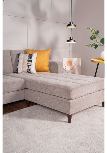 Moons Uzanmalı Köşe Takımı Sağ Sol Değiştirilebilir Bej