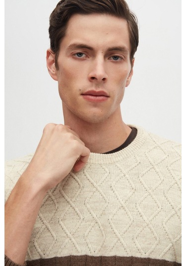 Ds Damat Regular Fit Kahverengi Baklava Tüylenme Yapmayan Bisiklet Yaka Triko Kazak 3hc062ortbkzk Kahverengi