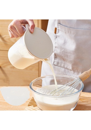 Homyl 1l Ölçüm Kabı Temizle Süzgeç Bardak Ev Pişirme Beyaz Beyaz