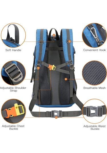 Ranyeek 50l Su Gezdirme Sırt Çantası - Suya Dayanıklı Nylon, Koşu, Bisiklet Ve Doğa Yürüyüşü İçin İdeal Gül