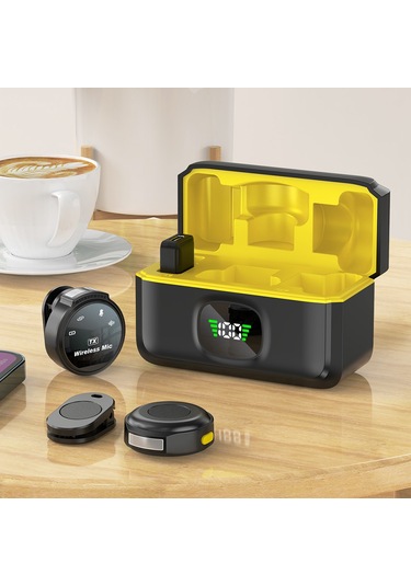 Maiyame 2.4ghz Kablosuz Mikrofon Seti - Çift Mikrofon, Şarj Kabinli, Type-c Şarj, 20hz-20khz Frekans Aralığı