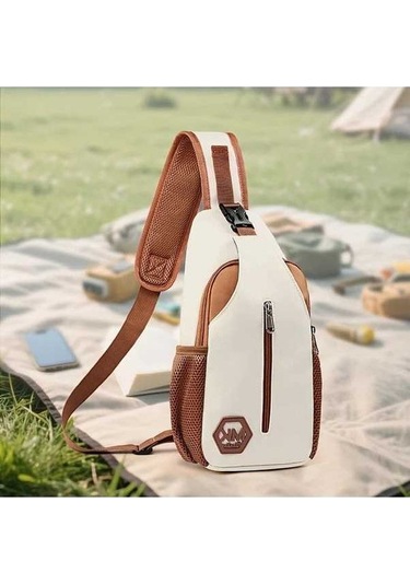 Trendooze Off White Kadınlar İçin Kapasiteli Nylon Çanta Askılı Ayarlanabilir Beyaz Beyaz