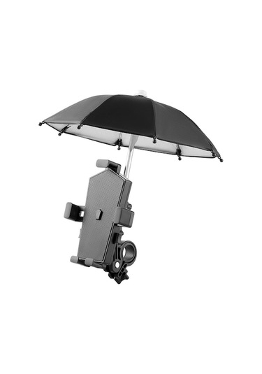 Tongxida Suntek Motosiklet Telefon Tutacak Siyah Şemsiyeli, Motosiklet İçin Uygun