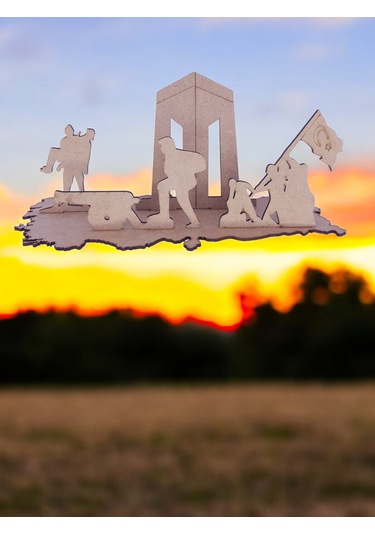 Türk Kahramanları Çanakkale Şehitleri Anma Büyük Boy Ahşap Hobi B