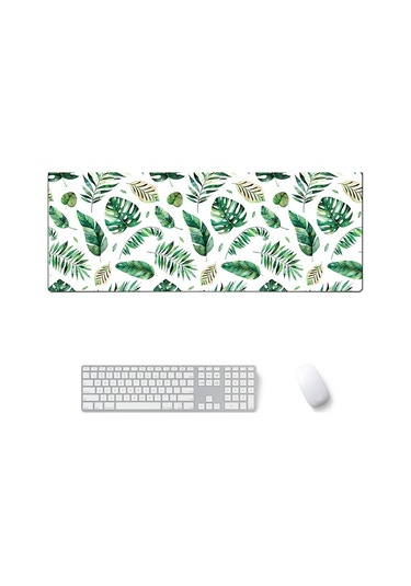 900x400x3mm Ofis Öğrenme Kauçuk Mouse Pad Masa Mat 13 Tropikal Yağmur Ormanı