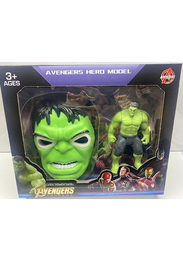 Hulk Figür Ve Maske Seti Yeni Model Hulk Oyuncak Figür Işıklı