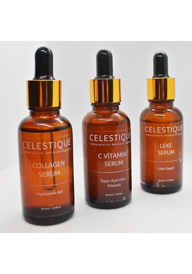 Celestique Kolajen + Leke Karşıtı + Vitamin C Serum 3 x 30 ML