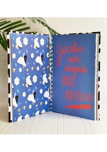 İnek Tasarımlı Konuşan Ajanda Siyah