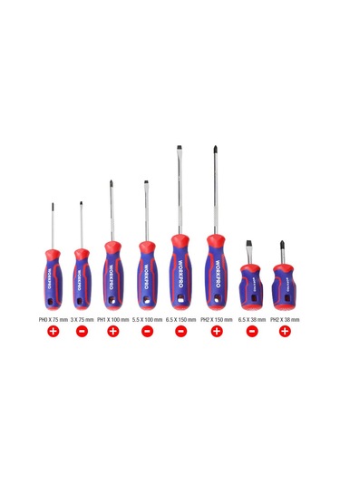 Workpro Wp200505 8 Parça Profesyonel Cr-v Manyetik Tornavida Seti