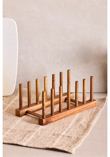 Akasya 6 Bölmeli Tabaklık Kahverengı Kahverengi