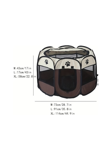 Geeroyoo Taşınabilir Katlanabilir Suya Dayanıklı Çıkarılabilir Evcil Hayvan Oynama Hücresi