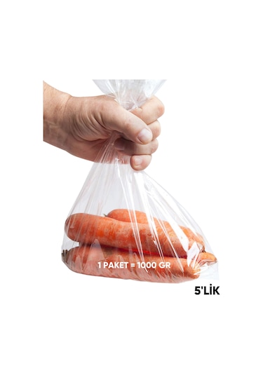 5'lik Bakkaliye Torbası 30x52 Cm 1 Kg