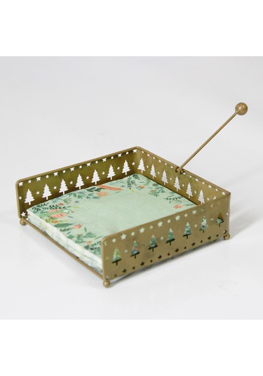 Homyl Kumaş Peçetelik Yılbaşı Dekoratif Açık Hava Altın