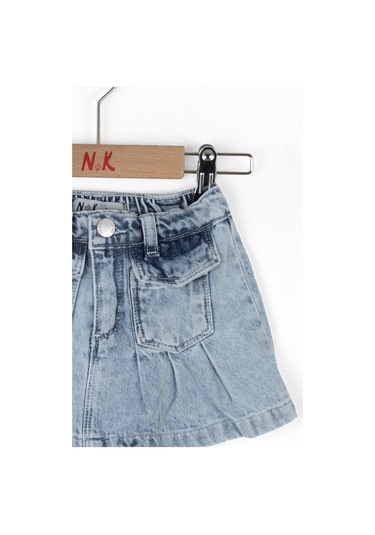 Nk Kids Cute Kız Çocuk Jean Etek 58705 Mavi
