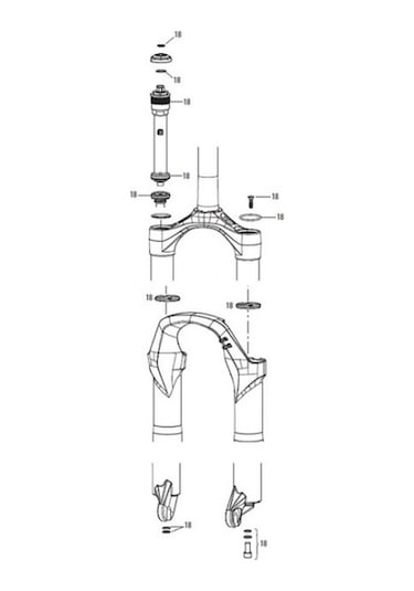 Rockshox Tora Tk - Xc32 Servis Kiti 11.4015.485.000 Siyah - Kırmızı