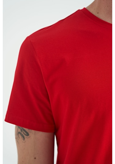 Air Jones Tommy Life Calvin Kırmızı Basic Erkek T-shirt - 88245 Kirmizi
