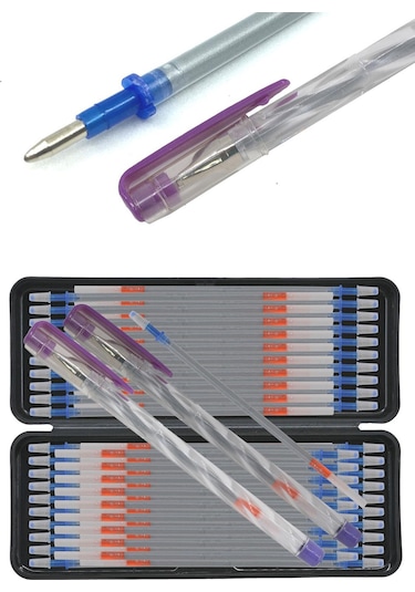 Ekoset Gümüş Deri Kalemi 2 Adet ve 100 Adet Kalem içi