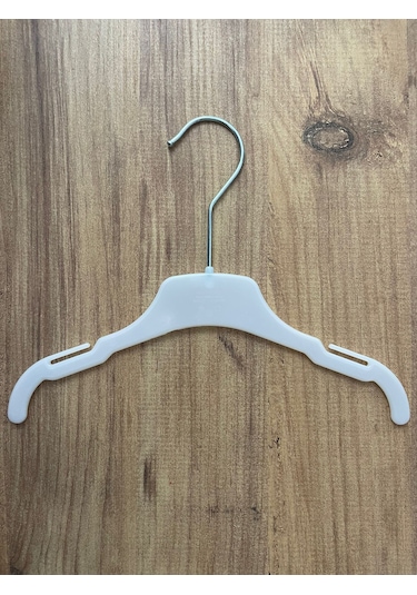 30adet-26cm Beyaz Bebek Kıyafet Askısı Beyaz