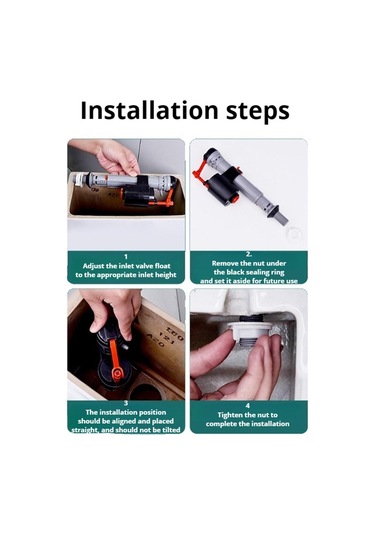 Suntek Tuvalet Tankı Dolum Vanası, Anti Sifon Kolay Kurulumlu Çok Renkli