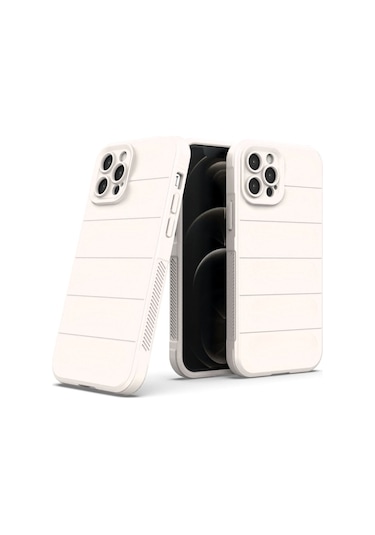 iPhone Uyumlu 12 Pro Max Kılıf Optimum Lens Çerçeveli Silikon Kapak